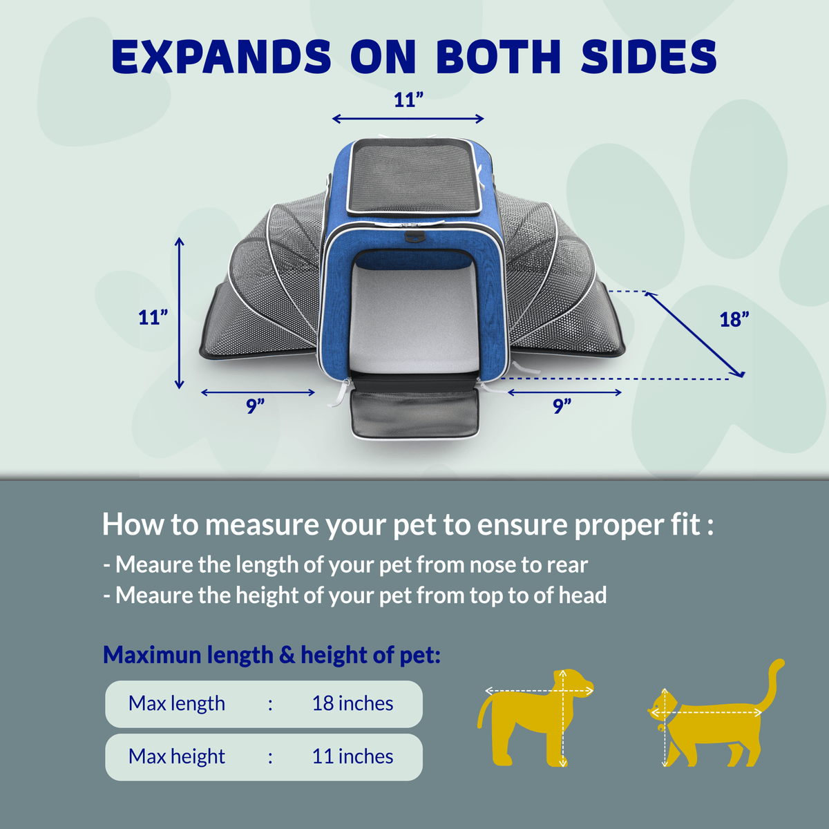 Rolling Rover Airline Compliant Expandable Wheeled Pet Carrier