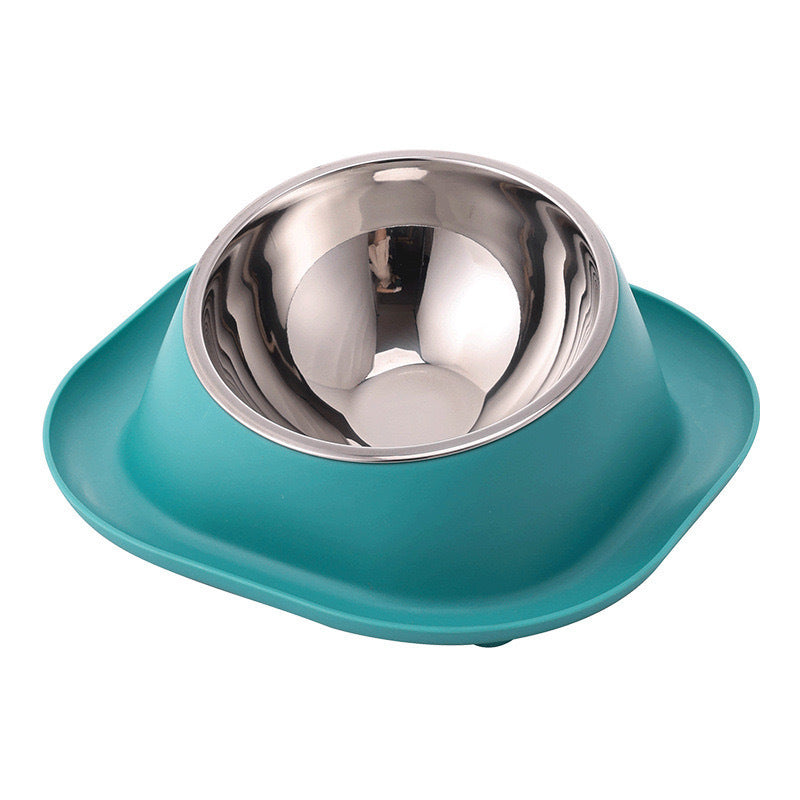 Anti-ant Cat Bowl Stainless Steel Oblique Mouth Anti-leakage Cat Food Holder