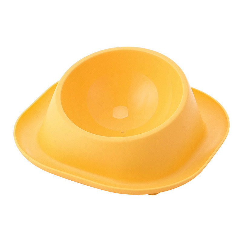 Anti-ant Cat Bowl Stainless Steel Oblique Mouth Anti-leakage Cat Food Holder