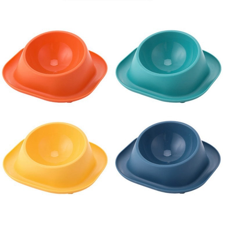 Anti-ant Cat Bowl Stainless Steel Oblique Mouth Anti-leakage Cat Food Holder